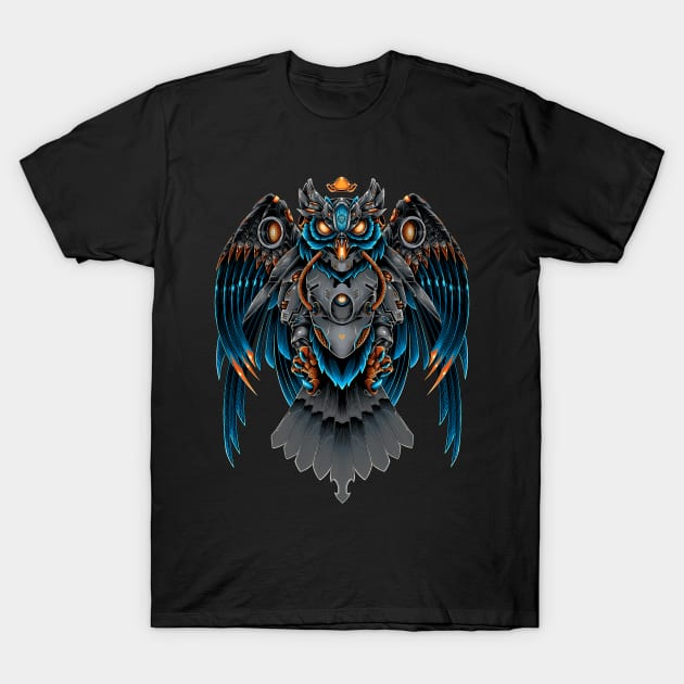 Owl Machine T-Shirt by FUJHINE